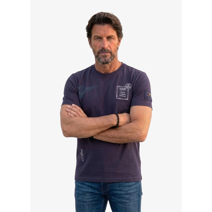 T-shirt Esercito a maniche corte blu uomo