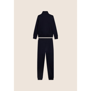 Tuta sportiva bambina in cotone con zip