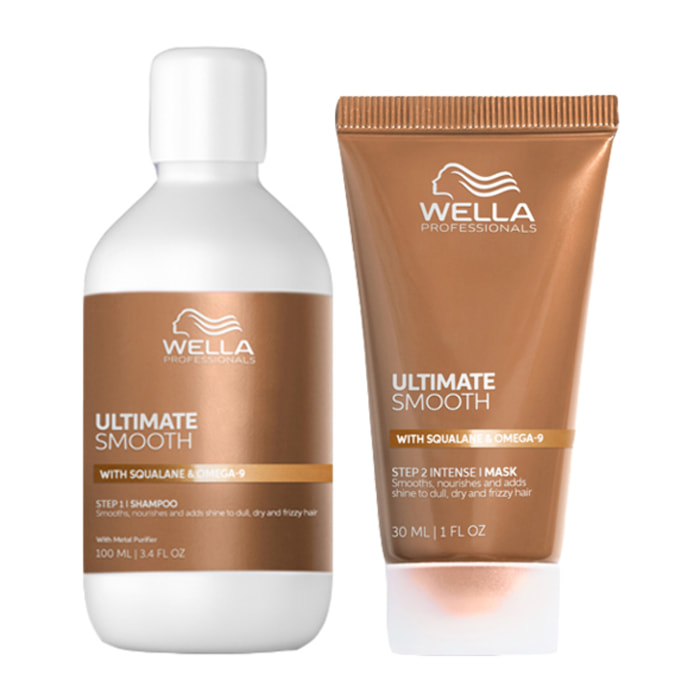 WELLA Kit Ultimate Smooth Step 1 Shampoo 100ml + Step 2 Intense Mask 75ml