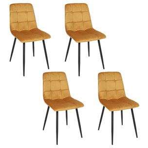 Chaise Mateo Jaune Moutarde - Lot De 4