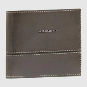 Piquadro Portafogli con portamonete, porta carte di credito, volantino staccabile e protezione RFID