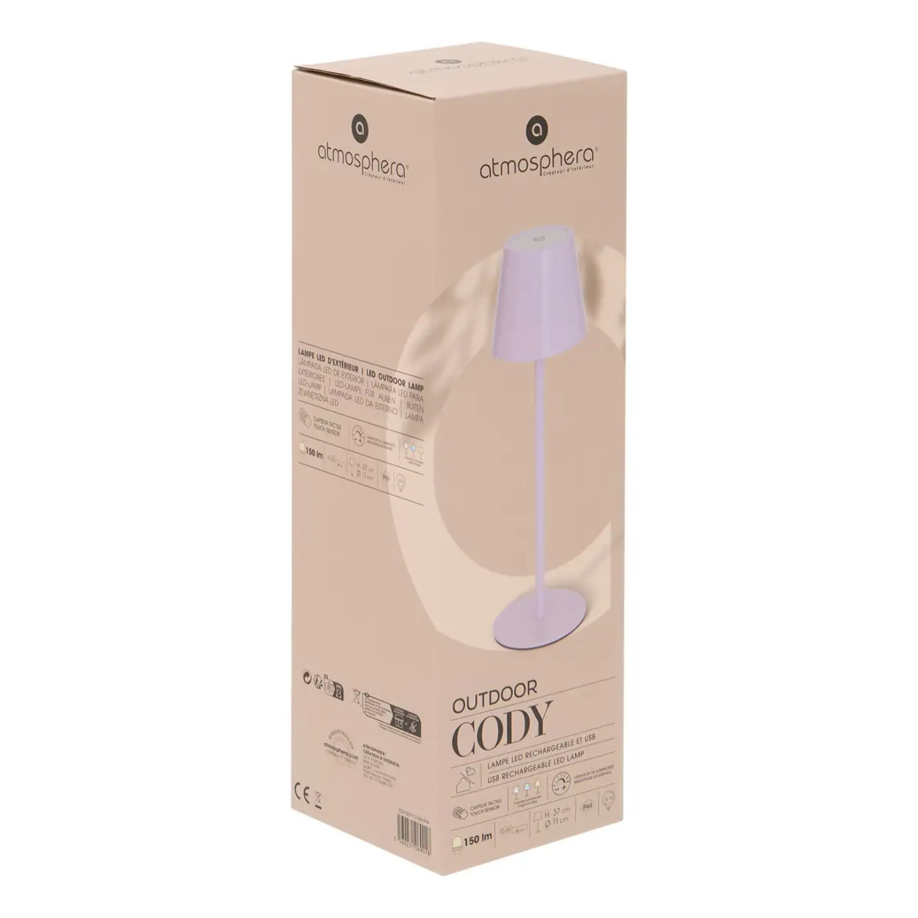 Lampe d'extérieur Cody H37cm lilas