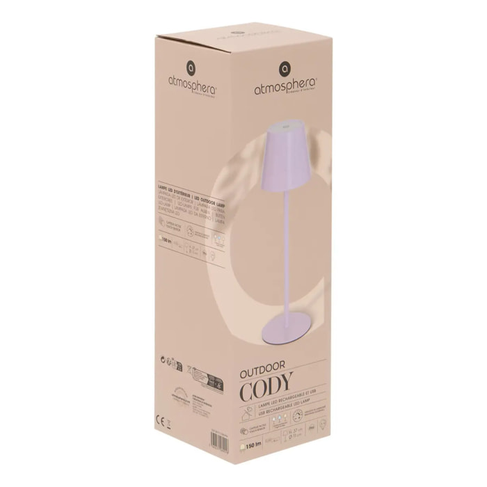 Lampe d'extérieur Cody H37cm lilas