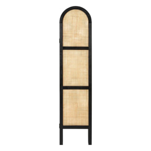 Paravent cannage Sana noir 120x170cm