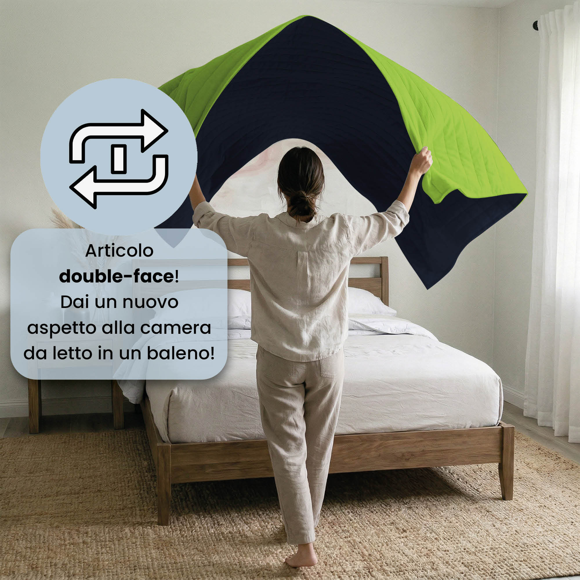 TRAPUNTINO ESTIVO ELEGANT MATRIMONIALE, BICOLORE