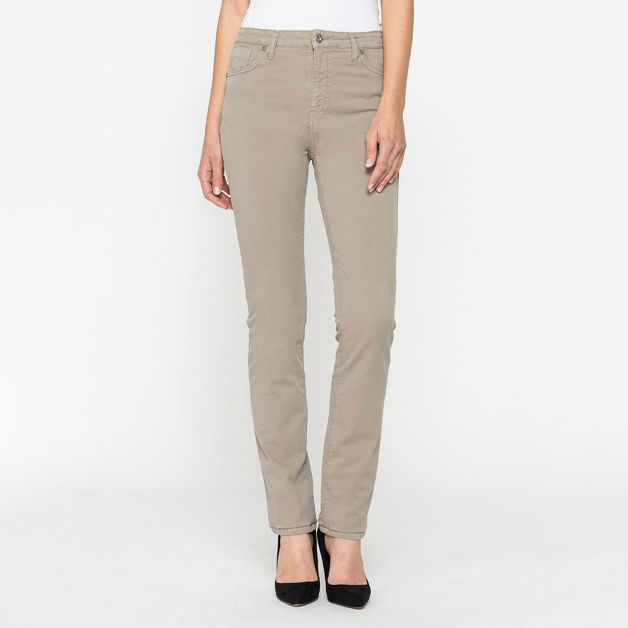 PANTALONE IN GABARDINA MOD.753 . Vita alta e gamba confortevole.