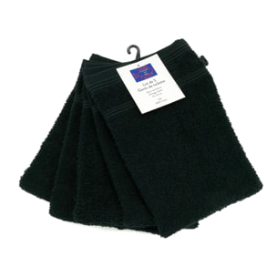 Lot de 5 gants de toilette 15x21cm - Noir