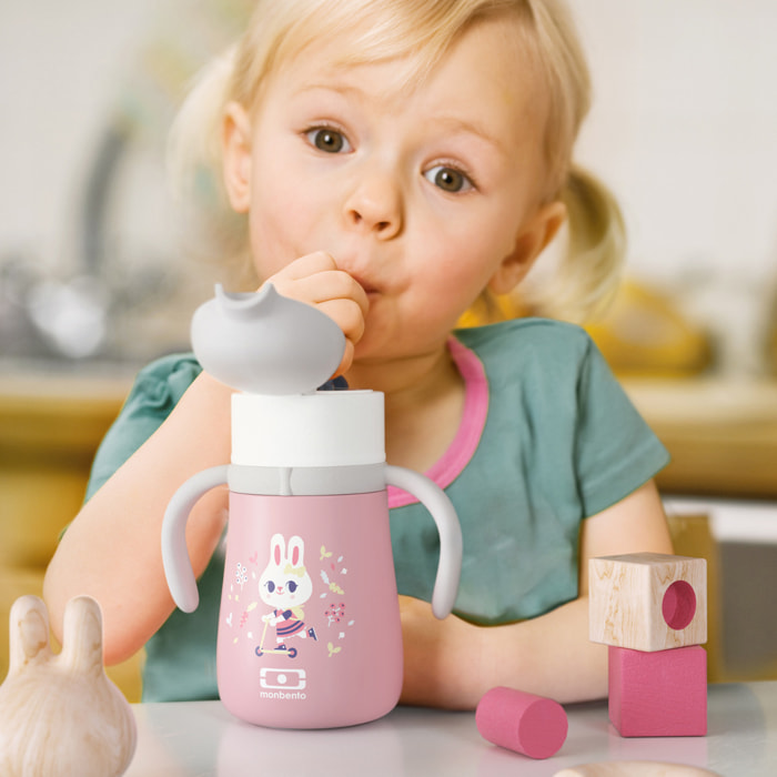 Bouteille Isotherme Evolutive Enfant - MB Stram rose Bunny