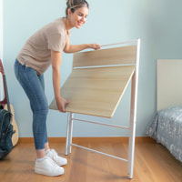 Scrivania Pieghevole Con Ripiano Tablezy - Marrone - 84x97x60 cm