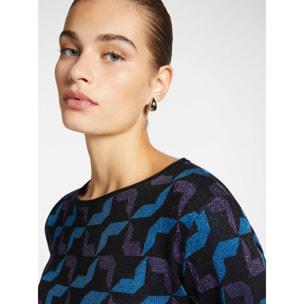 Elena Mirò - Jersey de jacquard de lúrex - Petrol Blue