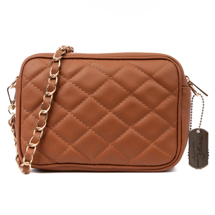 Cleopatra Borsa a tracolla Donna.Pelle autentica Pelle trapuntata.