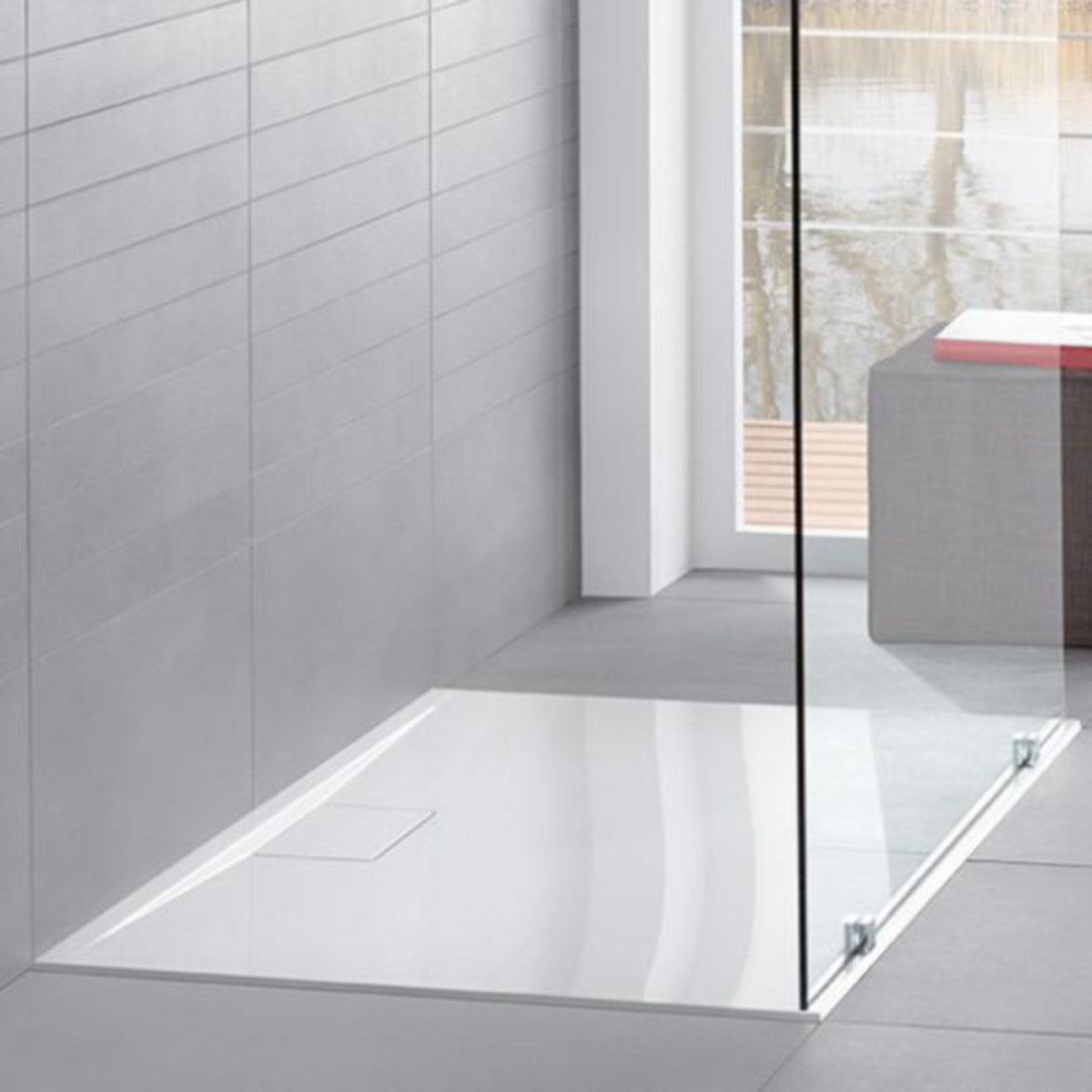 Pack receveur antidérapant Architectura Metalrim + Kit d'étanchéité WEDI