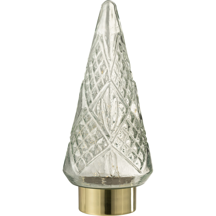 J-Line décoration sapin de Noël - verre - transparent - medium - LED