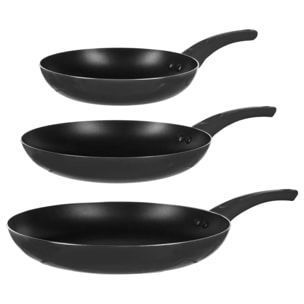 Lot de 3 poêles en aluminium