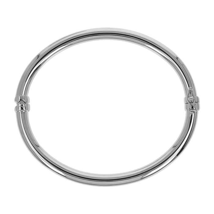 Bracciale Rigido placcato Platino con Superficie Lucida