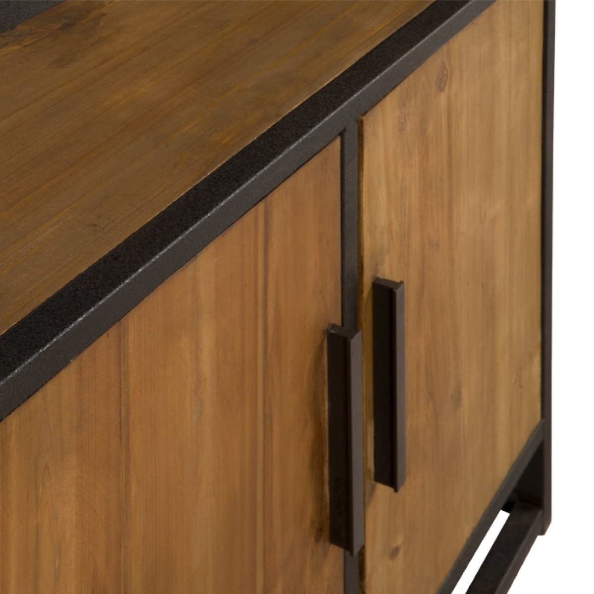 Etagère en bois de cèdre recyclé et métal - Raffi
