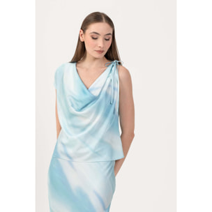 Kocca - Blusa drappeggiata tessuto fantasia Donna