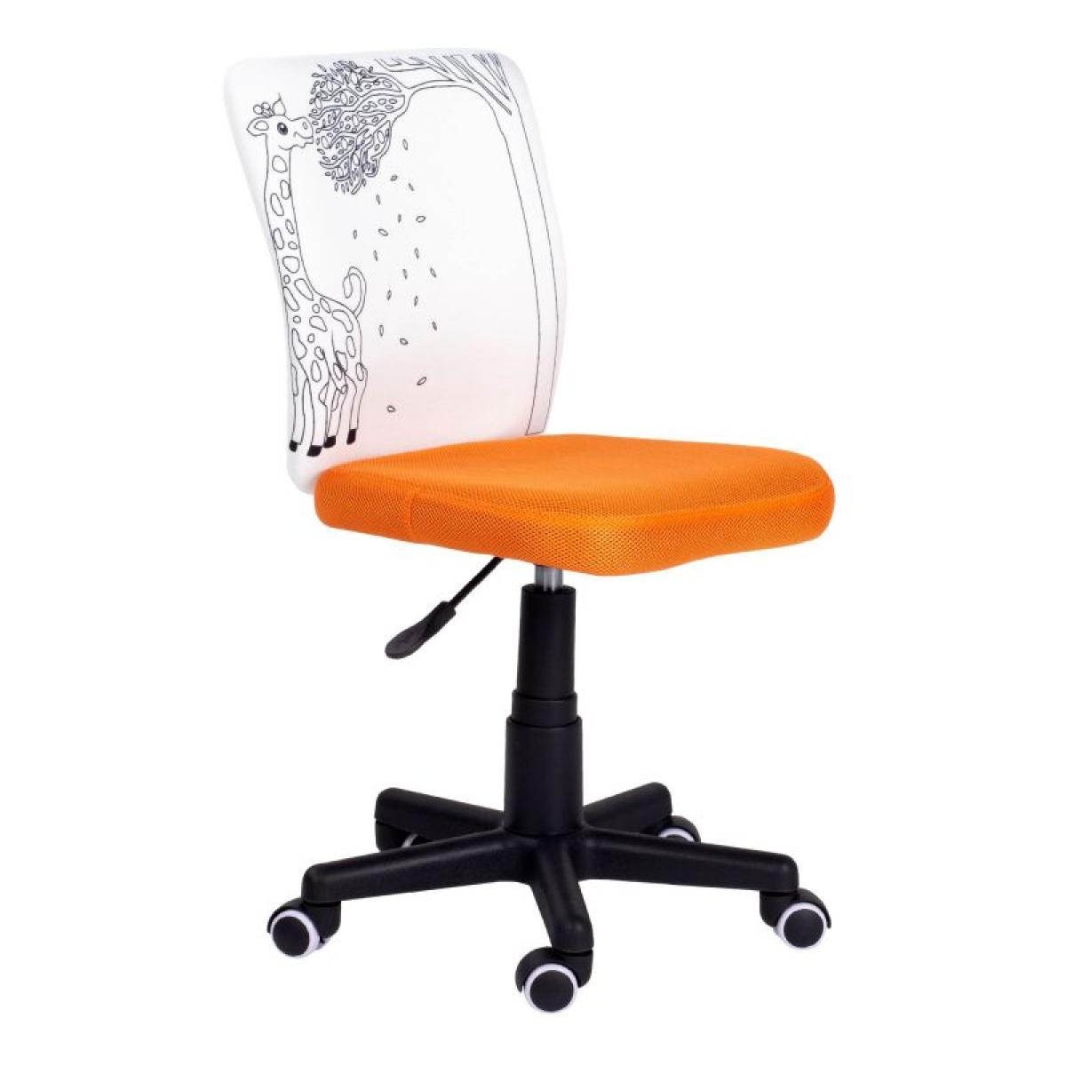 Silla de estudio infantil Píntame Naranja - Blanco