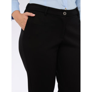 Fiorella Rubino - Pantaloni cropped in tessuto scuba - Nero