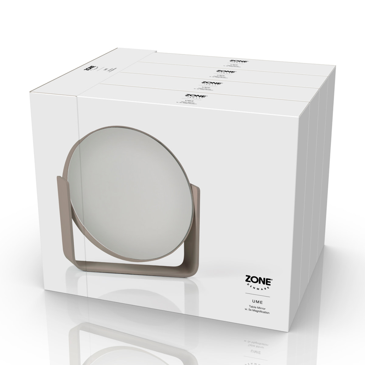 Miroir de table avec grossissement 5 x Ume Gris clair