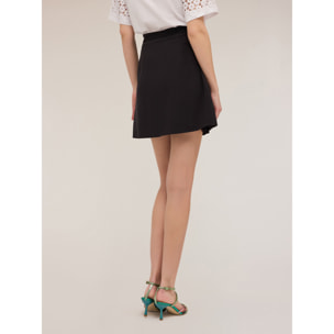 Motivi - Falda plisada con diseño de bolsillos - Negro