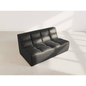 Alya - canapé 2 places en simili - Noir