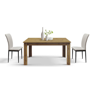 Tavolo ZAGABRIA in legno, finitura rovere rustico, allungabile 140x80 cm - 180x80 cm