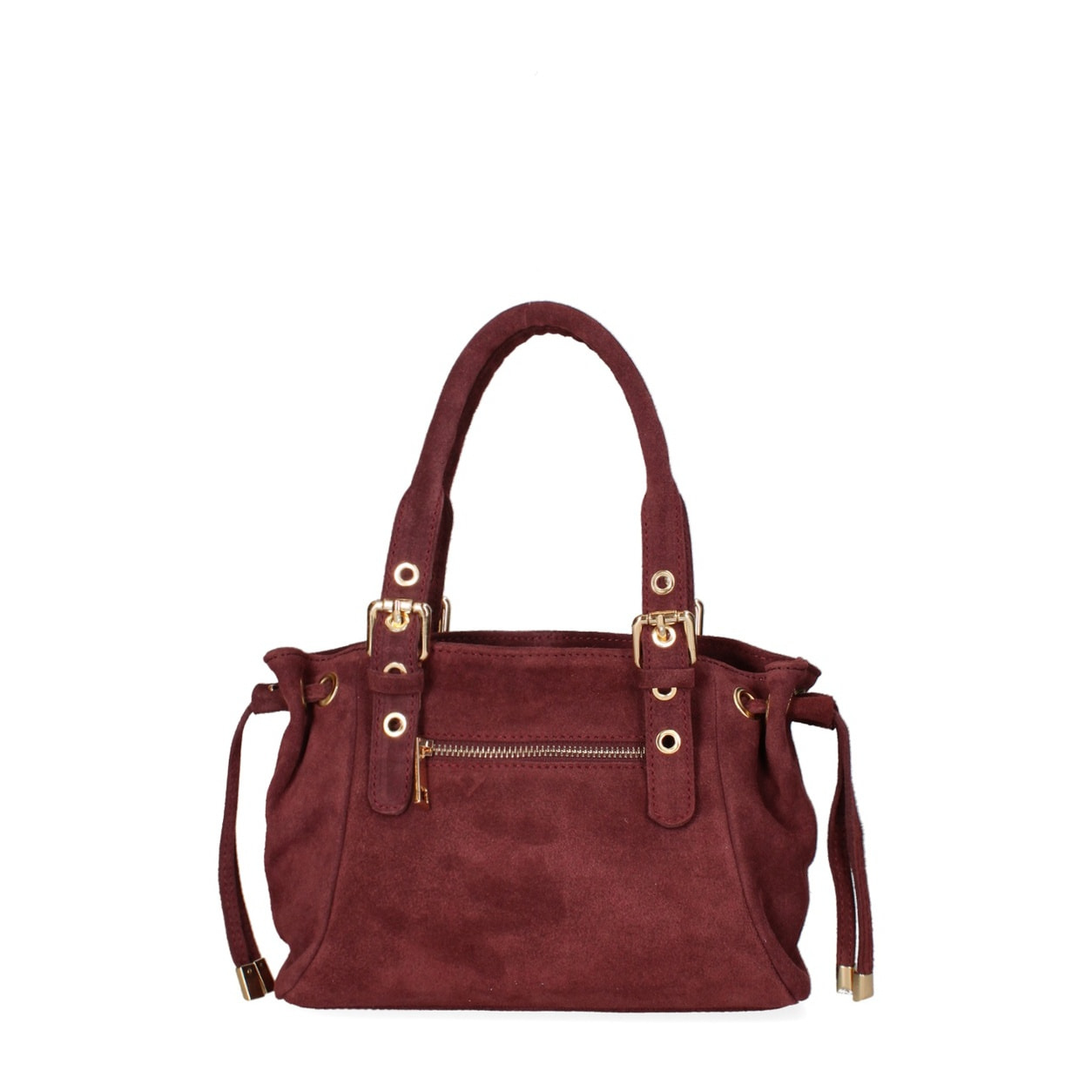 Borsa a mano da donna Made in Italy - Modello Elara Nova - Pelle scamosciata - 14.0 x 8.0 x 25.0 cm