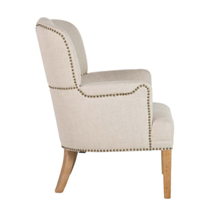 Butaca Madera Fresno Beige 48x53x78 Cm