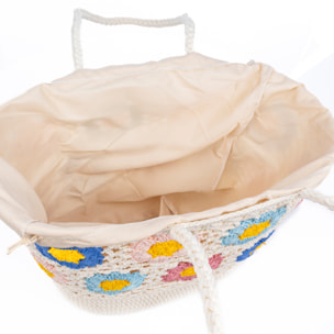 Belbo Bolso de hombro Mujer. Fabricaco en algodón tejido artesanal a mano.