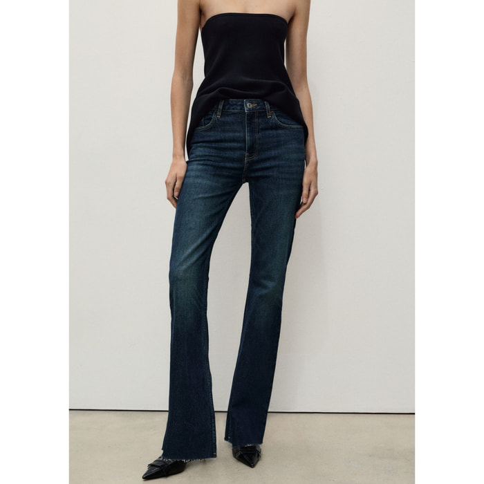 Jeans Fiona flare tiro medio Fiona - azul marino