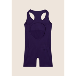 Tuta Jumpsuit Seamless Short con cut-out sulla schiena