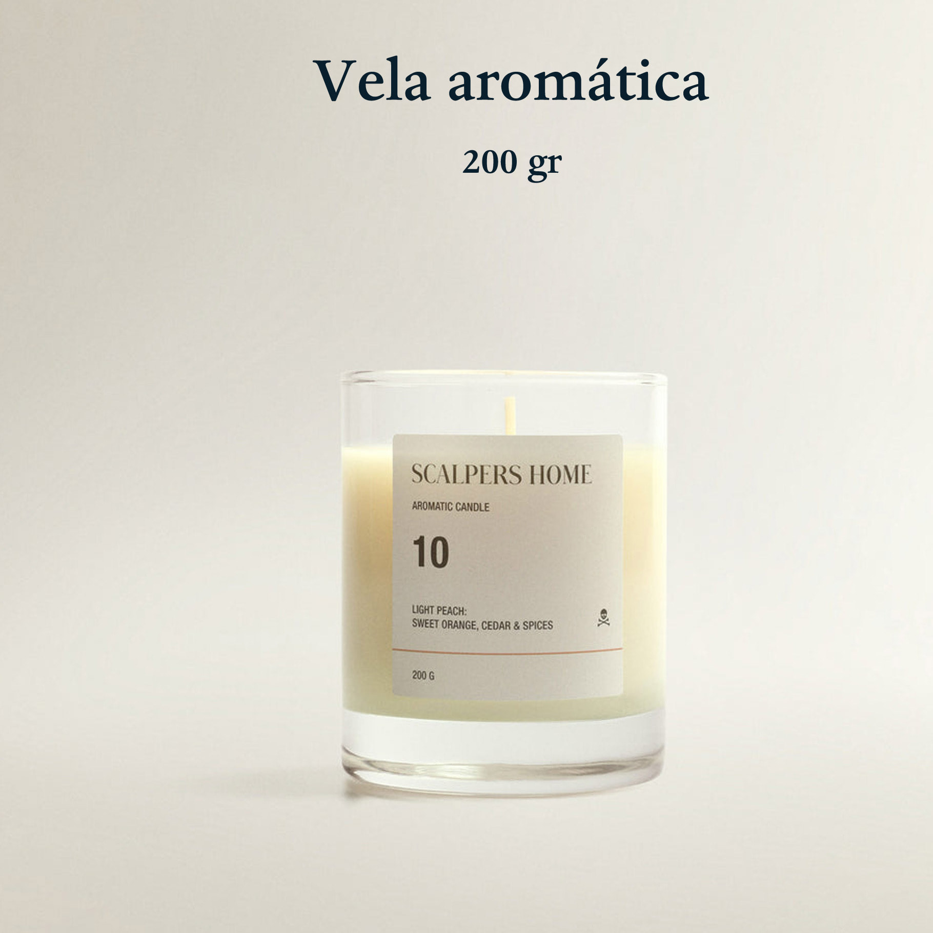 Vela aromática 200gr aroma light peach scalpers