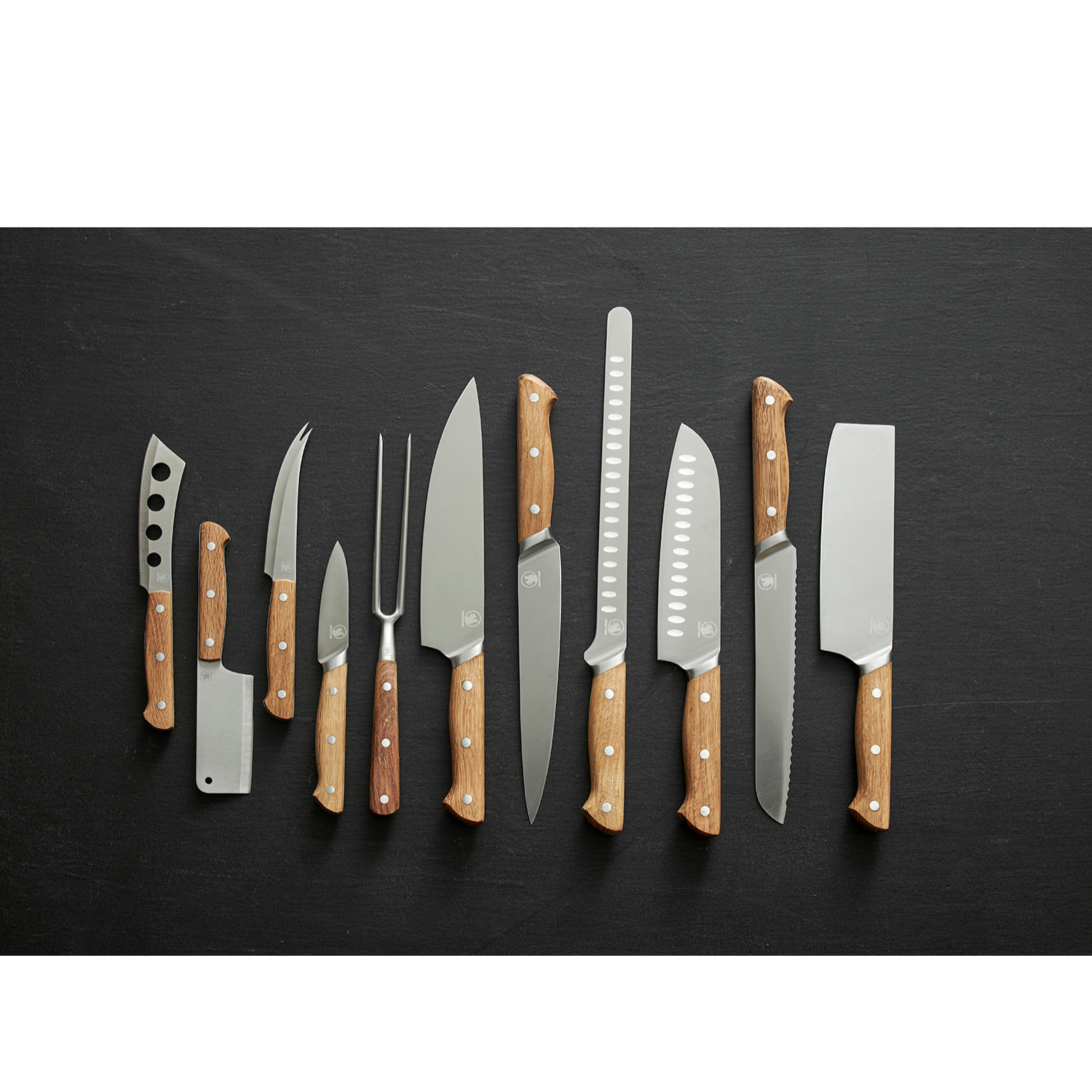 Couteau Santoku Foresta en Chêne/Acier inoxydable