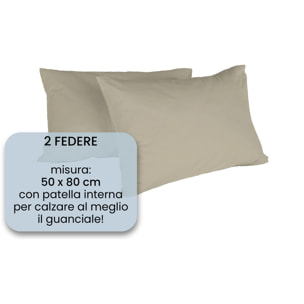 COPPIA FEDERE MAX COLOR, 100% Cotone, Made in Italy - TORTORA