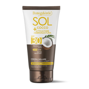 SOL Cocco + Activador del bronceado - Crema solar - intensifica el bronceado - con leche de Coco y Lumipod(TM) (150 ml) - resistente al agua - protección alta SPF30
