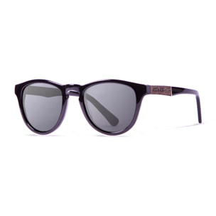 Gafas de sol OCEAN AMERICA - Negro brillante con patillas negro brillante y ébano / Ahumada