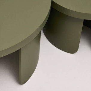 Set de 2 tables basses gigognes rondes   LUMA