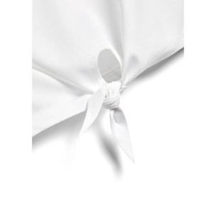 Camiseta de Niña con Logo Frontal en Blanco