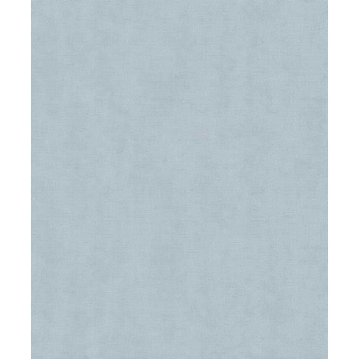 Papier peint uni effet toile lin bleu ciel doux