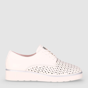 Zapatos de Piel - Blanco - Tacón: 3 cm
