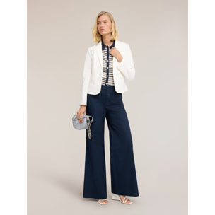 Motivi - Blazer sastre en mezcla de algodón - Blanco