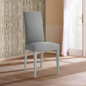 Tomasucci Ensemble de 2 chaises LELLA en tissu gris