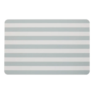 Tapis de bain Strio 39x60cm rayures vert céladon en diatomite