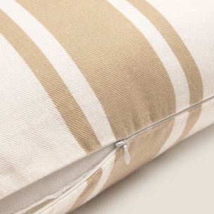 Funda de cojín algodón rayas Sonacu color marron beige Algodón