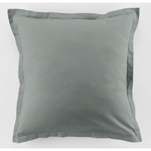 Lot De 2 Taies D'oreiller 100% Coton 57fils Argent