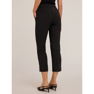 Motivi - Pantaloni regular con piega stirata - Nero