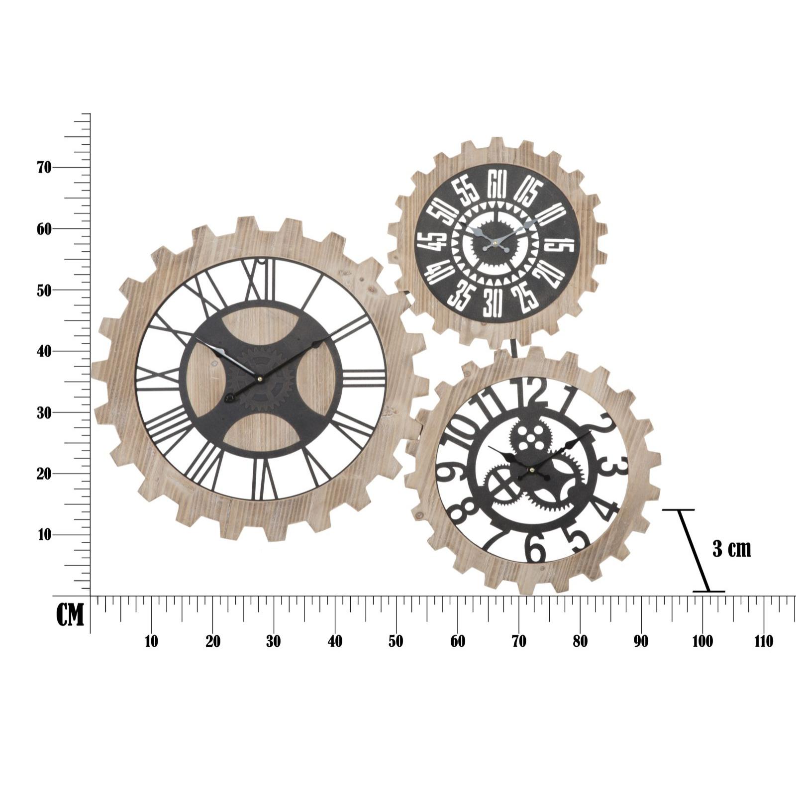 OROLOGIO DA MURO 3 INGRANAGGI OFFICINE55 BICOLORE