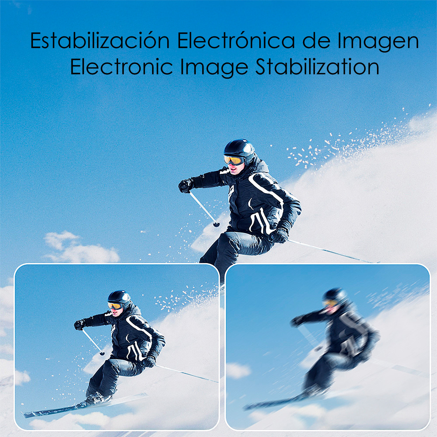 Camera Sportiva M80 TR 4k 60fps con 28.9 mpx, doppio schermo da 2" e 1.3" con una moltitudine di accessori sportivi e WIFI.
