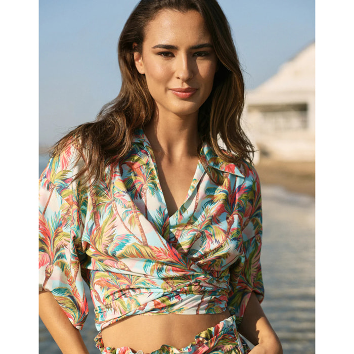 Camisa Manga Corta Multicolor - Lalter